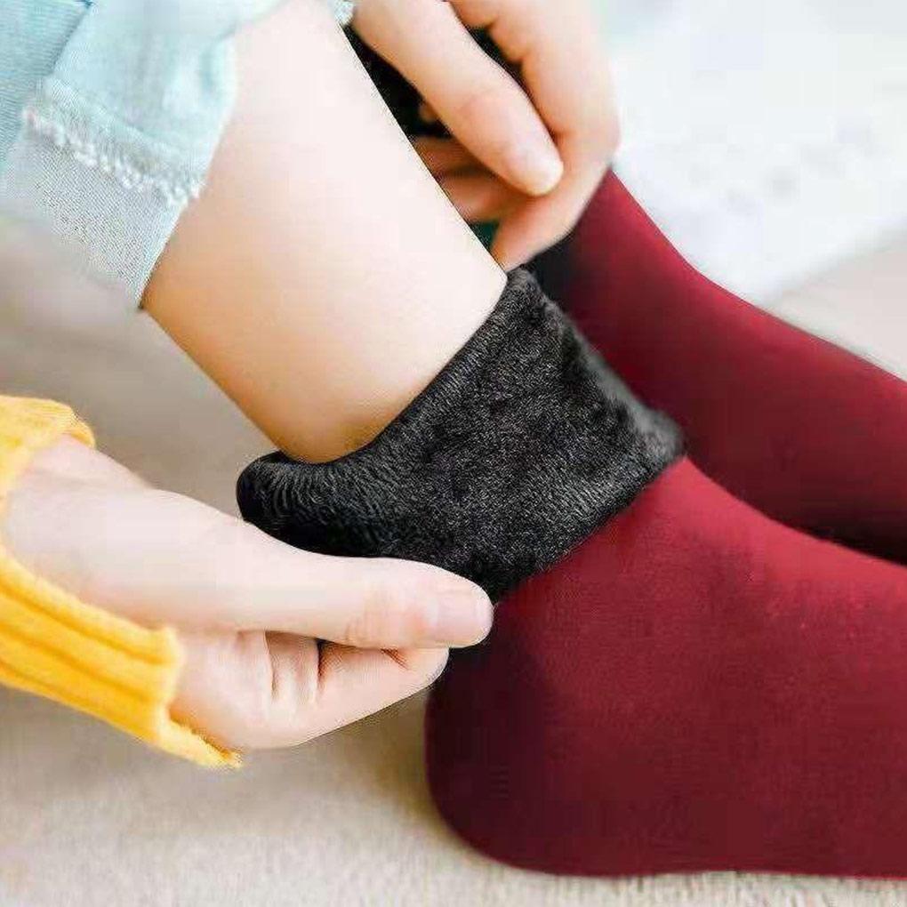 Women Warm Socks Thicken Thermal Solid Color Autumn Winter Cozy Breathable Snow Boots Floor Sleeping Sock Supplies Ladies