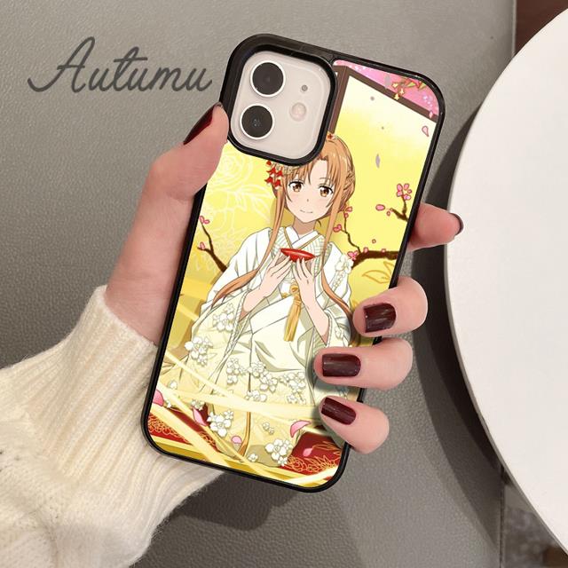 Yuuki Asuna Phone Case for iPhone 11 12 13 14 Pro Max Mini X XR XS SE 2020 5 6S 7 8 Plus Samsung Galaxy S21 S22 Cover Shell