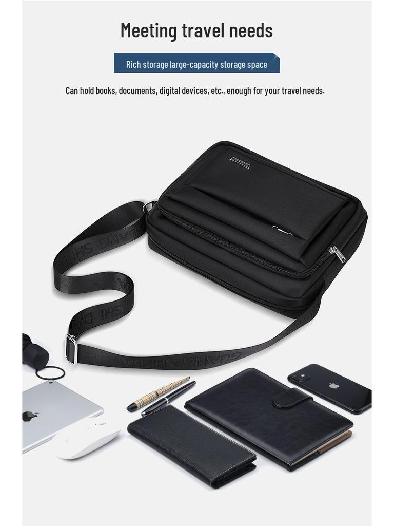 Men's Waterproof Korean Style Oxford Cloth Crossbody Shoulder Bag - Business Casual Small Backpack