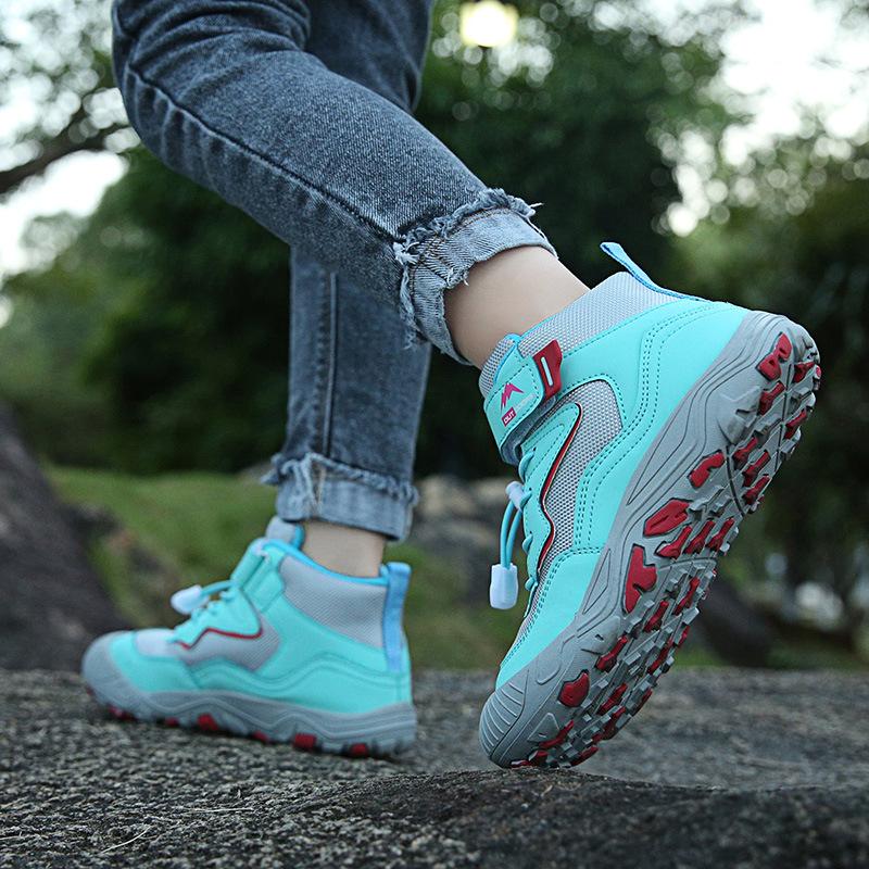 Sports Shoes Autumn and Winter Trend Children's Non-slip Shoes Medium and Older Children's Mountaineering Shoes Running Shoes Classmates