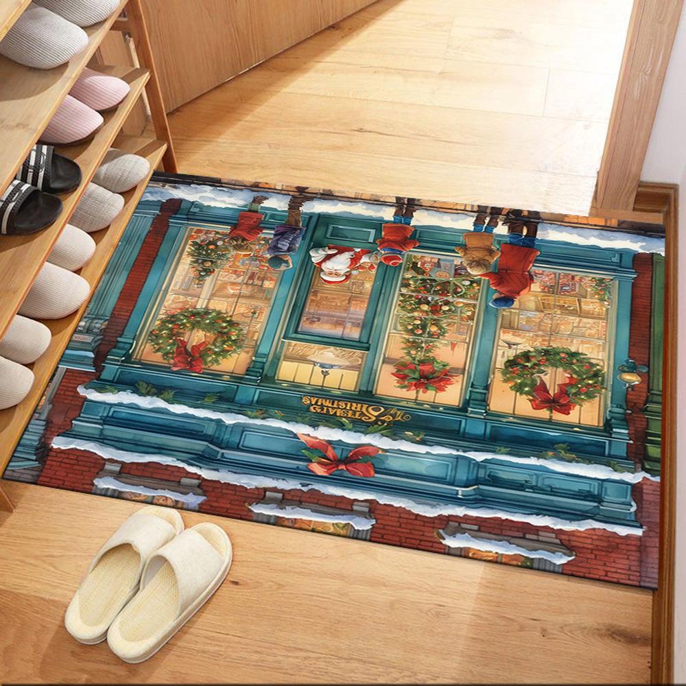 Christmas Santa Claus Delivery Floor Mats for Living Room, Bedroom and Room Decoration Are Suitable for Gifts.