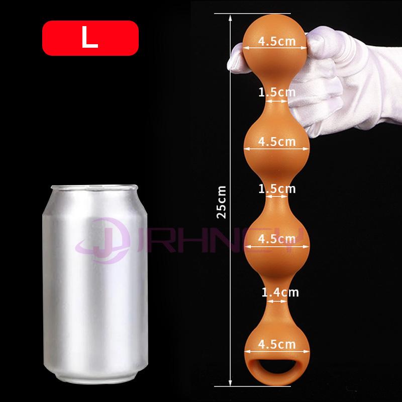 3-9cm Huge Anal Beads Liquid Silicone Anal Balls Dilation Training Soft Butt Plug Gay Sex Toys For Men Women Big Anal Plug