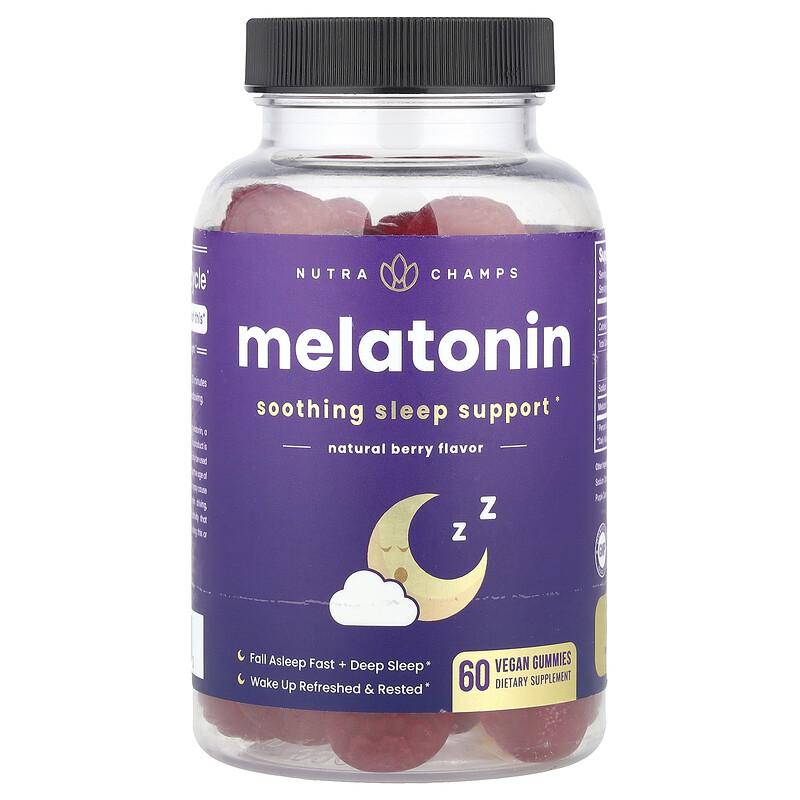 Melatonin, Natural Berry, 60 Vegan Gummies