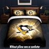 Pittsburgh Penguins Design Bed Bedding Set 1 Duvet Cover + 2 Pillowcases Soft Breathable Household Bed Linens