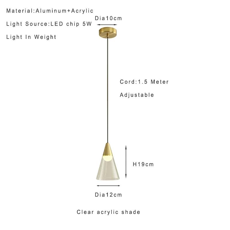 

Lamp Modern Pendant Light, 1-Light Gold LED Pendant Light Fixture For Kitchen Island Bedroom Hallway Dining Room Living Room Ca cool white 6000K
