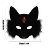 Face Cover Costume Cat Breathable Halloween Headwear Faux Face Cover With Gems For Adults Kids Christmas Holiday Masquerade