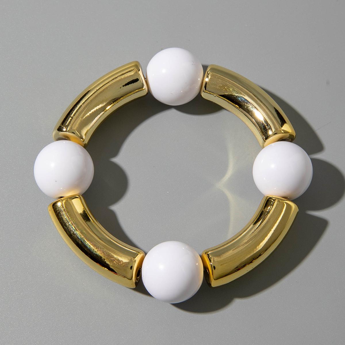 Летний новый красочный металлический текстурный геометрический элемент бисерный браслет женские украшения персонализированный креативный браслет