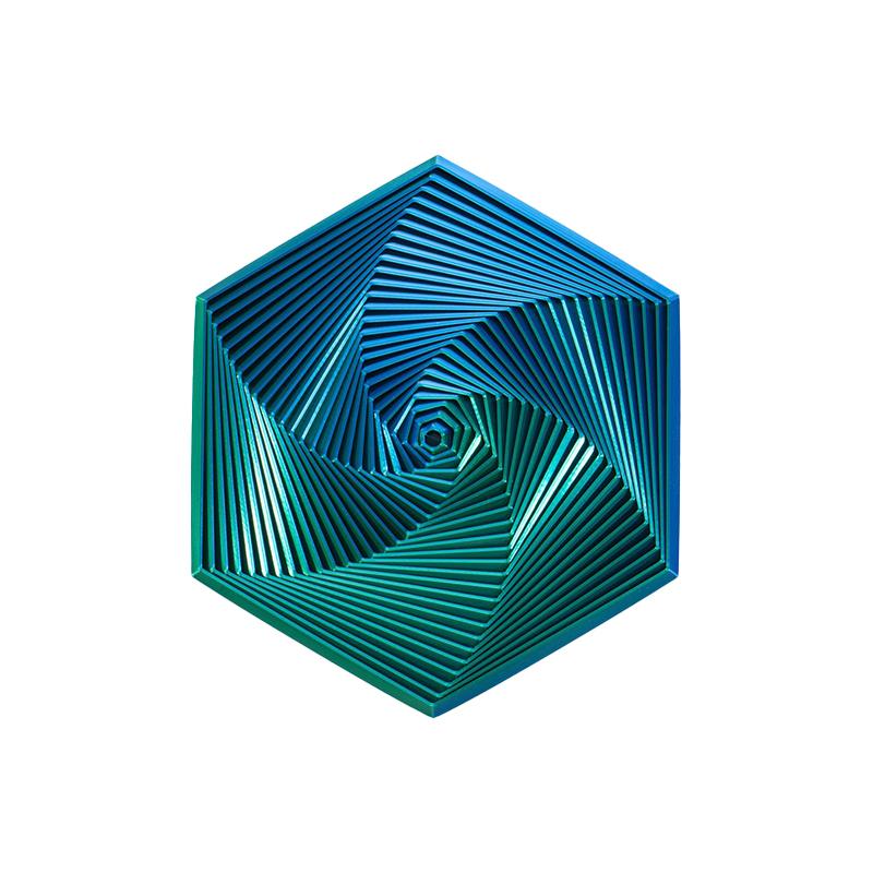 Fractal Fidget Šestiúhelník Dekompresní Hračky 3D Tisk Stolní Hračka pro Uvolnění Stresu Dětský Narozeninový Dárek Geometrická Fidget Hračka