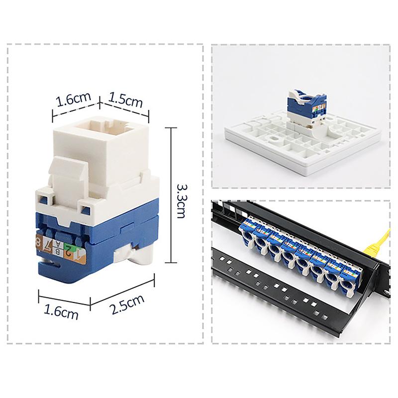 Whirling Wire Cat6 Rj45 Toolless Lan Insert Keystone Ethernet Module Jack Gigabit Utp Tool-Free Ineternet Socket