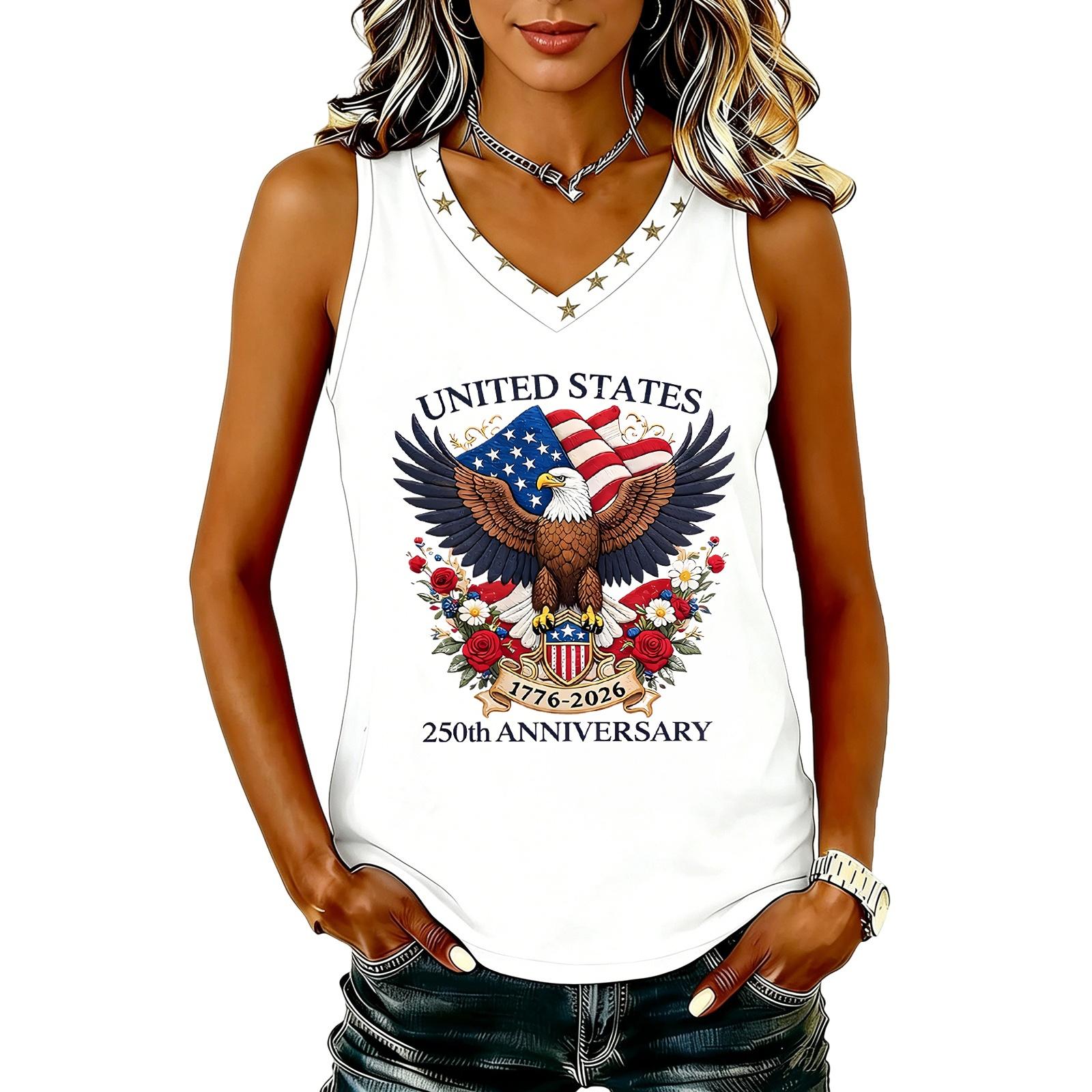 Women s Fashionable V-Neck Casual Print Top M