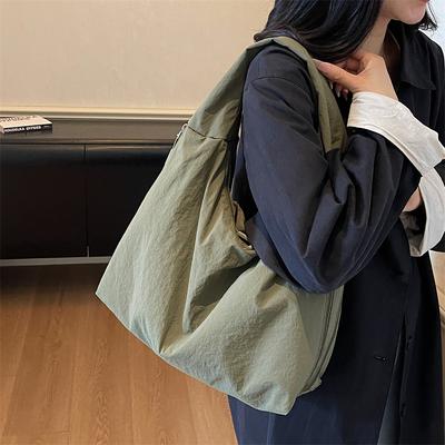Borsa Tote Monocromatica Grande Capacità Borsa a Spalla da Pendolare da Donna