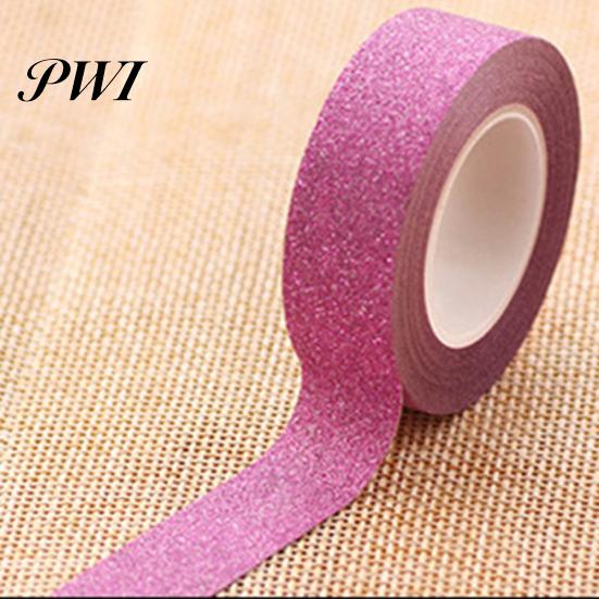 10m Glitter Washi Lepicí papír Maskovací Lepicí páska Štítek Dekorativní DIY Craft