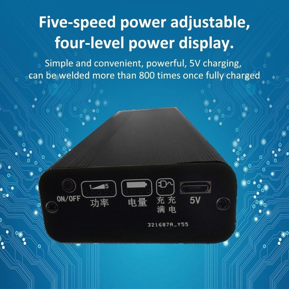 5V 2A 5 Gänge 0,1 bis 0,12 mm Dicke Nickelblech Schweißgerät Tragbares Punktschweißgerät Einstellbares Handheld-Punktschweißgerät