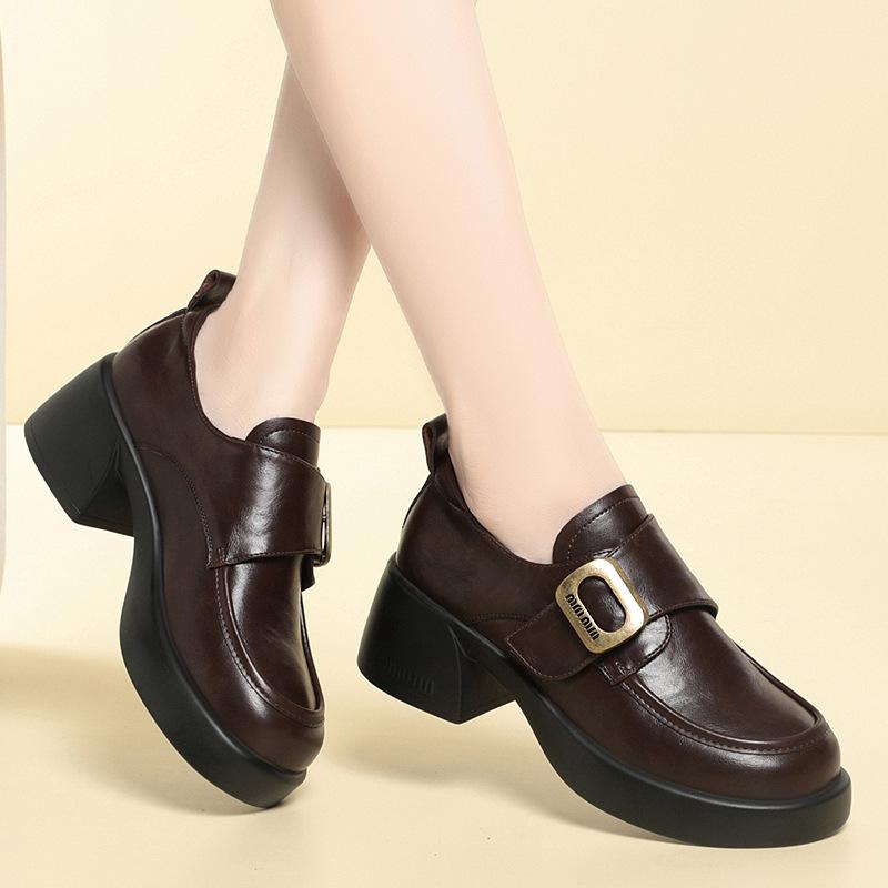 Fashion 2024 Japanese Style Lolita Shoes Women Vintage Chunky Loafers Slip On Black Single Pumps British Women Cosplay JK Uniform Shoes