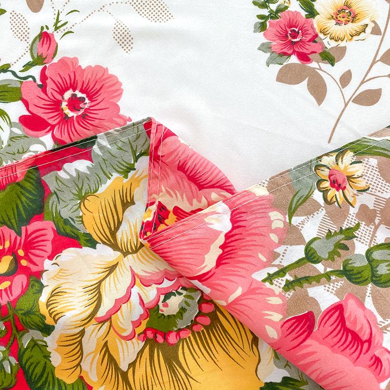 Flower Printed Flat Bed Sheets for Double Bed Single/Queen/King Reactive Printed Top Sheets for Beds sabanas cama Bed Linen