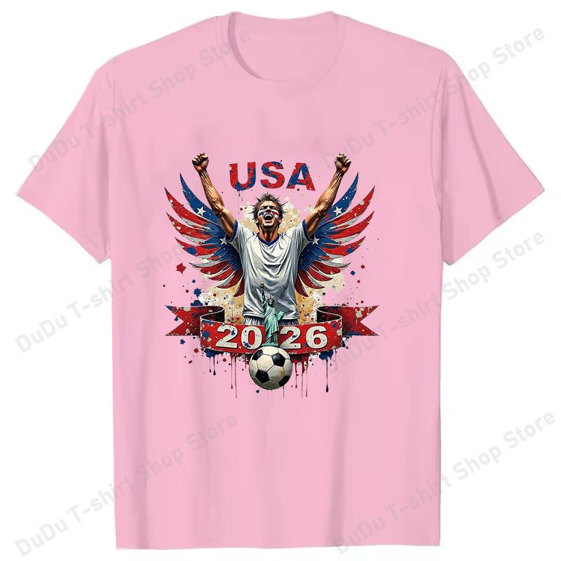 New Unisex Fashion O Neck Tops 2026 Football Printing Shirt Short Sleeve T Shirt Casual Shirt Summer T Shirts Football Fan Shirt