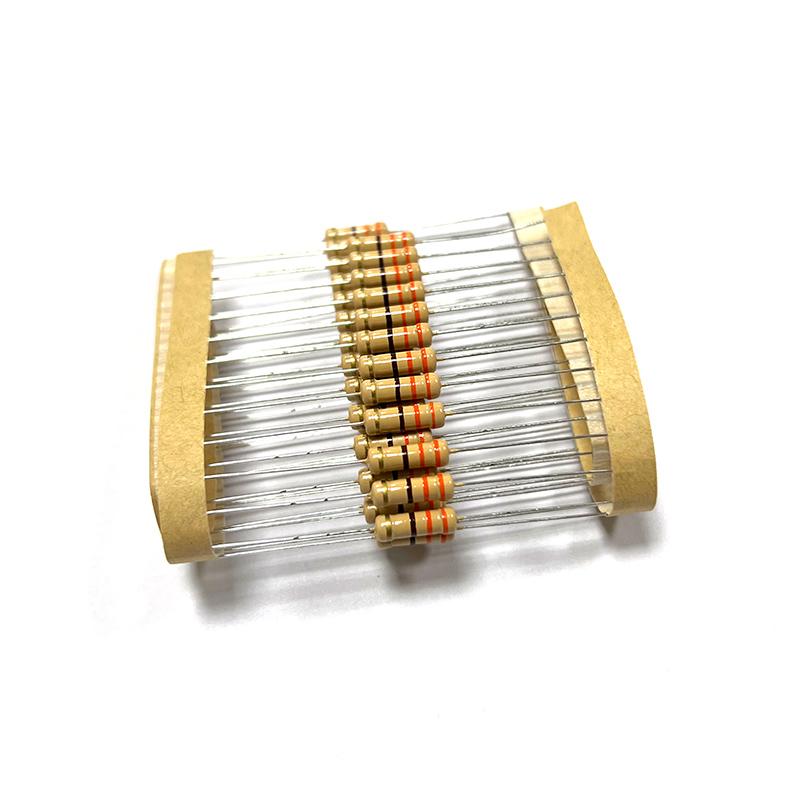 20pcs 1W Carbon Film Resistor 3.3 3.6 3.9 33 36 39 330 360 390 Ohm R K 5% Resistance 3R3 3R6 3R9 3.3K 33K 39K 0.1R-3M