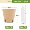 50PCS Biodegradable Plant Starter Pots with 50PCS Plant Labels Eco-Friendly Seed Starting Pots Organic Round Shape Peat Pots