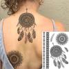 Body Art Henna Temporary Tattoos For Women Adult Fake Mandala Flower Tattoo Sticker Feather Butterfly Black Tatoos Leg Feet Foot
