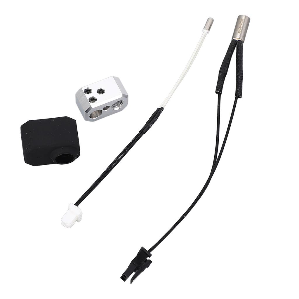 Hotend Heater Block Kit Aluminum Heating Block with 24V 40W Heater Cartridgea Thermistor Silicone Sleeve for Prusa MK4
