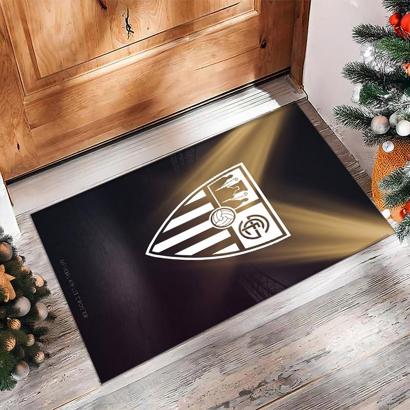 Sevilla FC Soccer Football Pattern Soft Area Rug Non Slip Indoor Floor Carpet Sports Decor Mat for Bedroom
