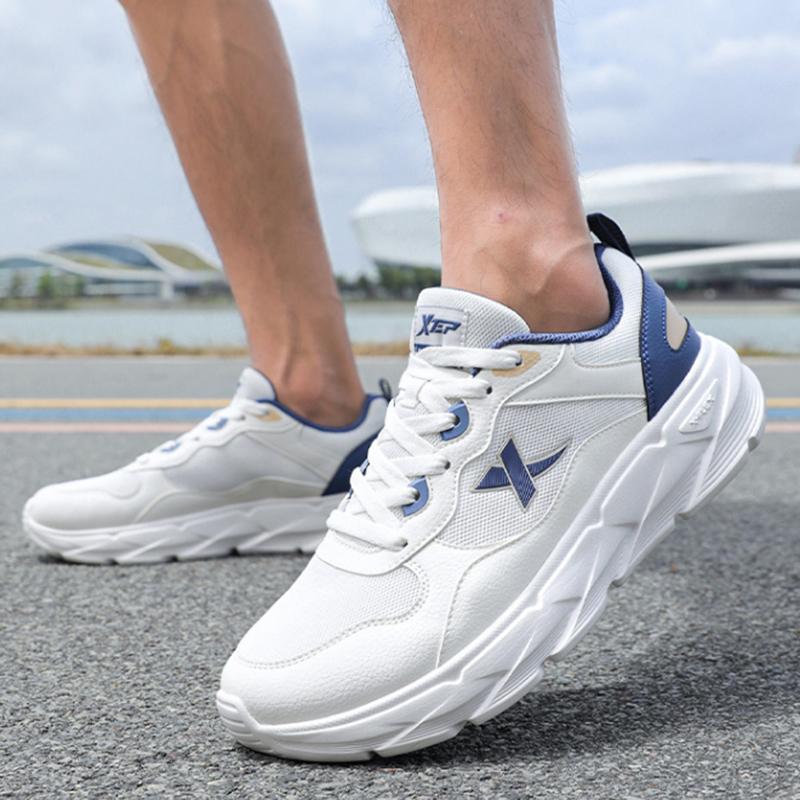 Xtep Fashionable Versatile Comfortable Shock Absorbing Wear Resistant Support Low Top Casual Running Shoes Men sneaker White Blue 875319110029-4