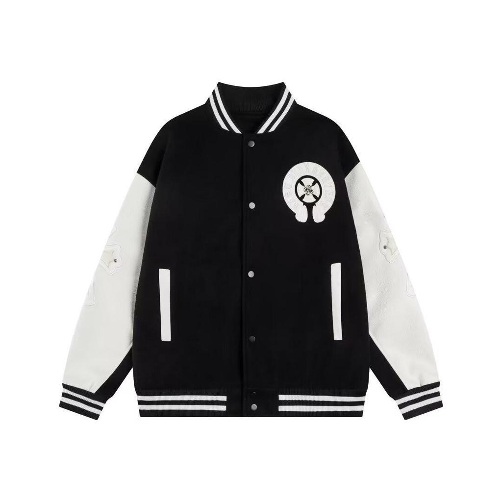 Unisex Baseballjacke im Retro-Stil - College-Trend (Frühling & Herbst 2025)