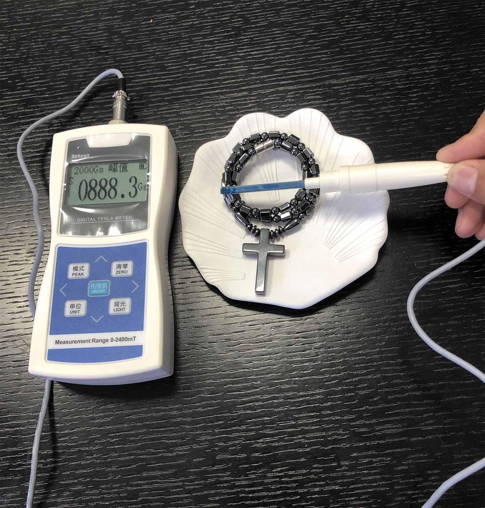 Ecooon 5A Grad Stark Magnetische Hämatit Halskette mit Spiegelpolierter Oberfläche, Terahertz Mineral Halskette für Männer und Frauen