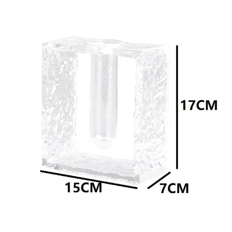 A20F-Einfache Moderne Transparente Vase Wohnzimmer Büro Dekoration Blumenarrangement Hydrokulturbehälter Vase Handwerk