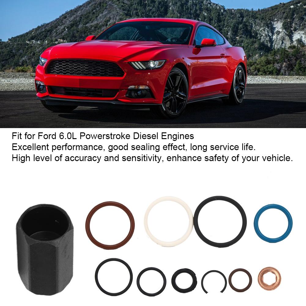 Diesel Rail Leak Repair Kit Tool O Rings & Injector Seal Fit for Ford 6.0L Powerstroke