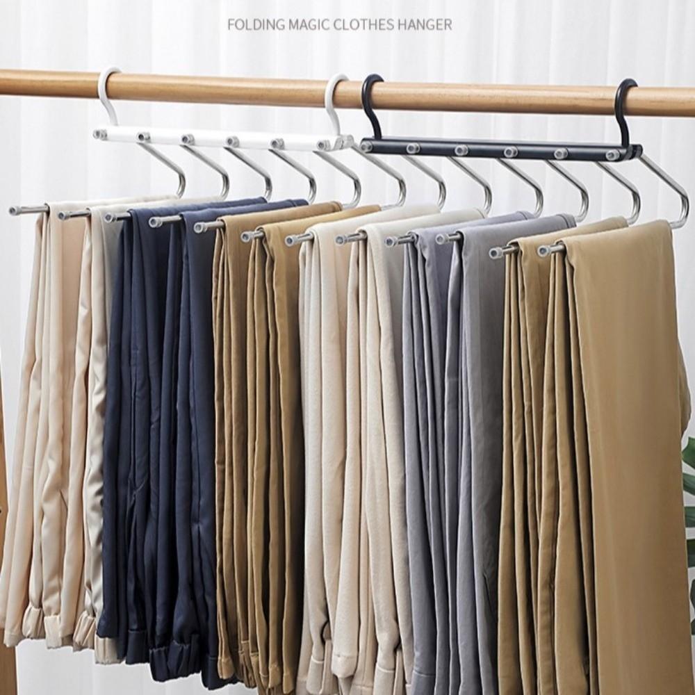 Hanging Hole Space Saving Trouser Hanger Stainless Steel Multifunctional Trouser Rack  Scarf