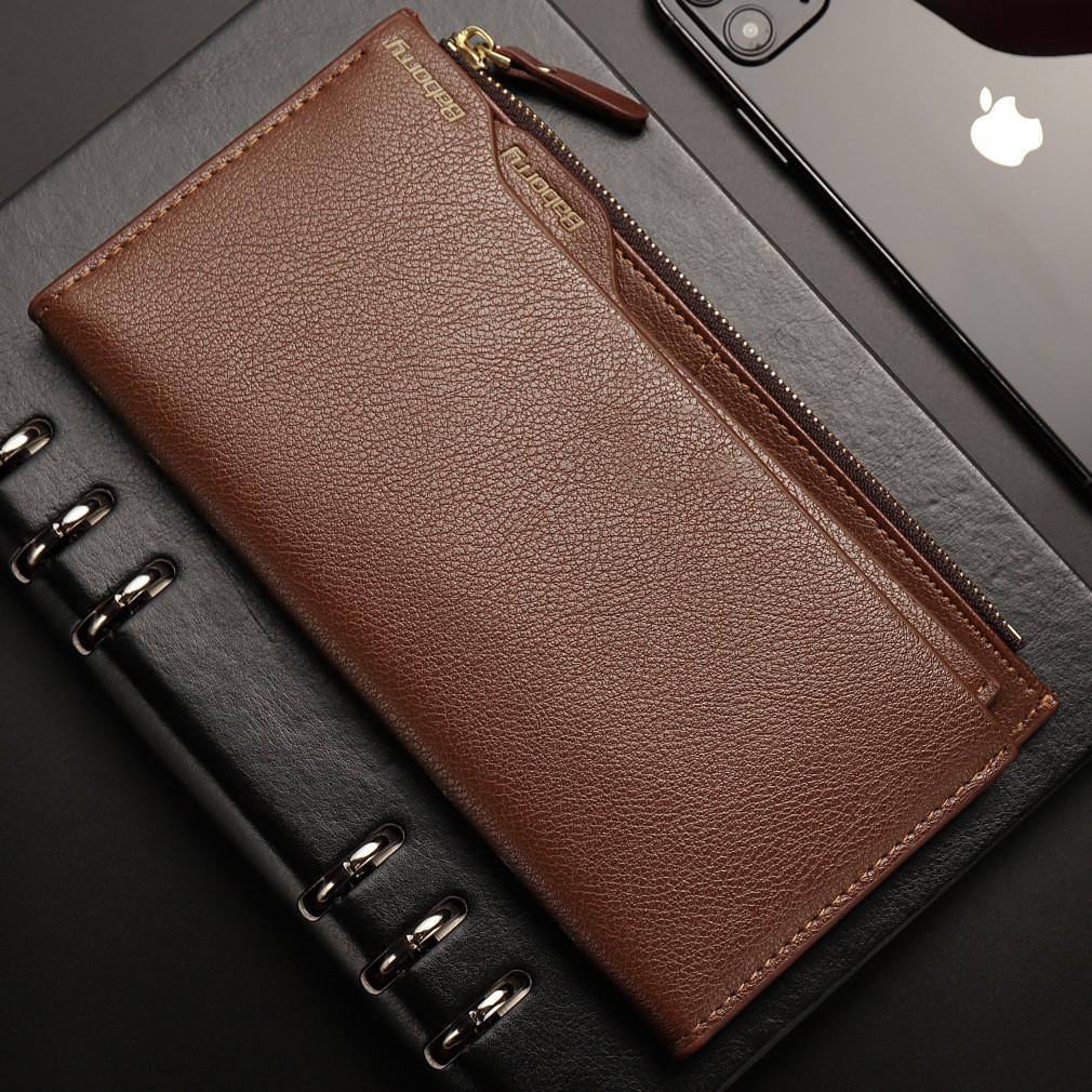 Fcb12 Мужской длинный кошелек Оптом Защита от кражи RFID Многофункциональный кошелек