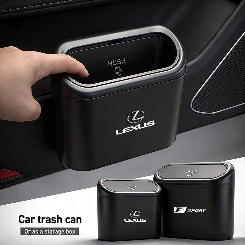 AARE1 In-vehicle Trash Can Car Logo Garbage Case Storage Bucket Accessories For Lexus F SPORT GX460 Ct200h IS250 ES 220D IS200 UX250h