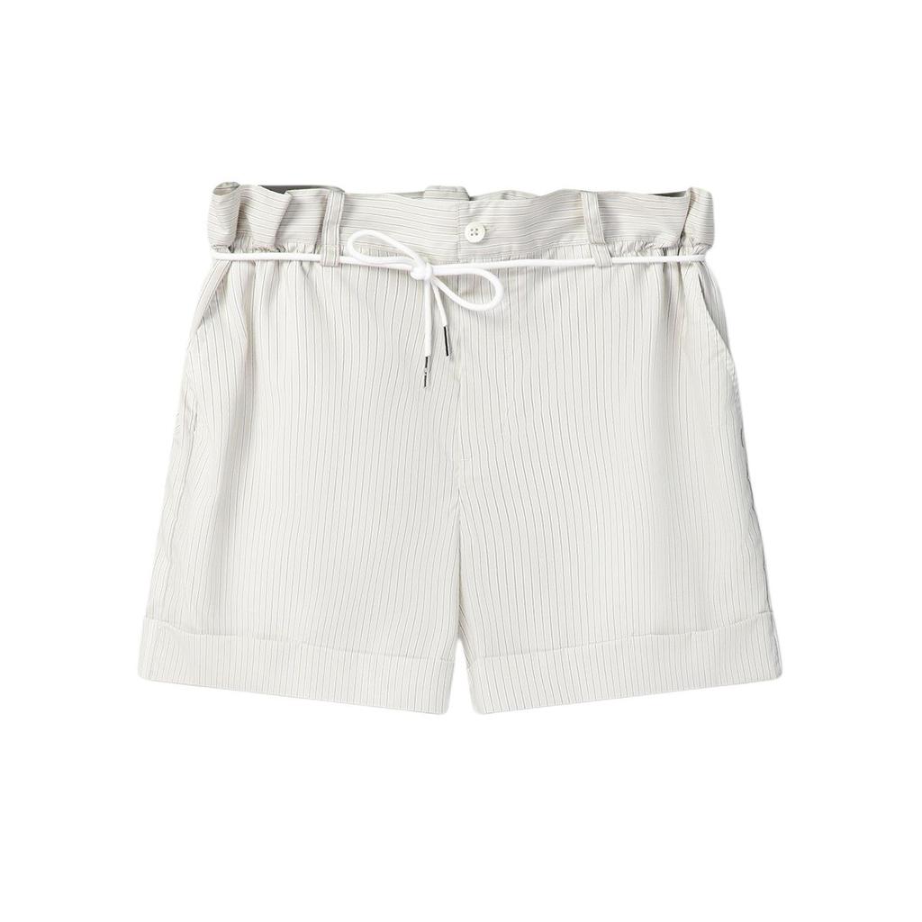 Fila Milano Series Loose Woven Striped Casual Shorts Women Shorts F11W625815F-GY