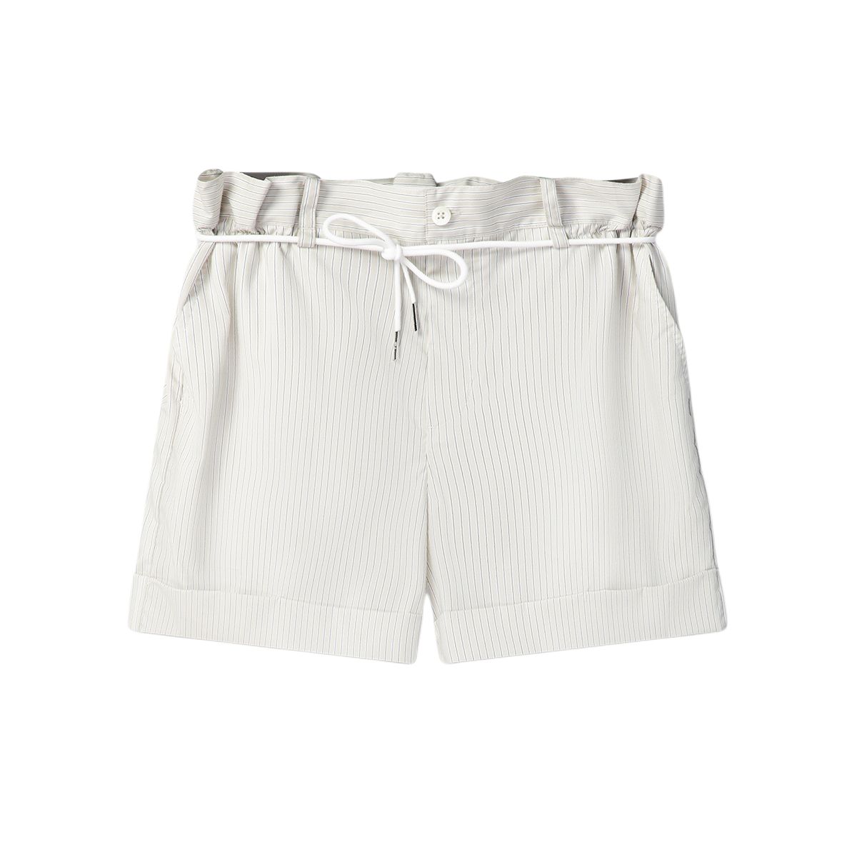 FILA Milano Series Loose Woven Striped Casual Shorts Women shorts F11W625815F-GY S