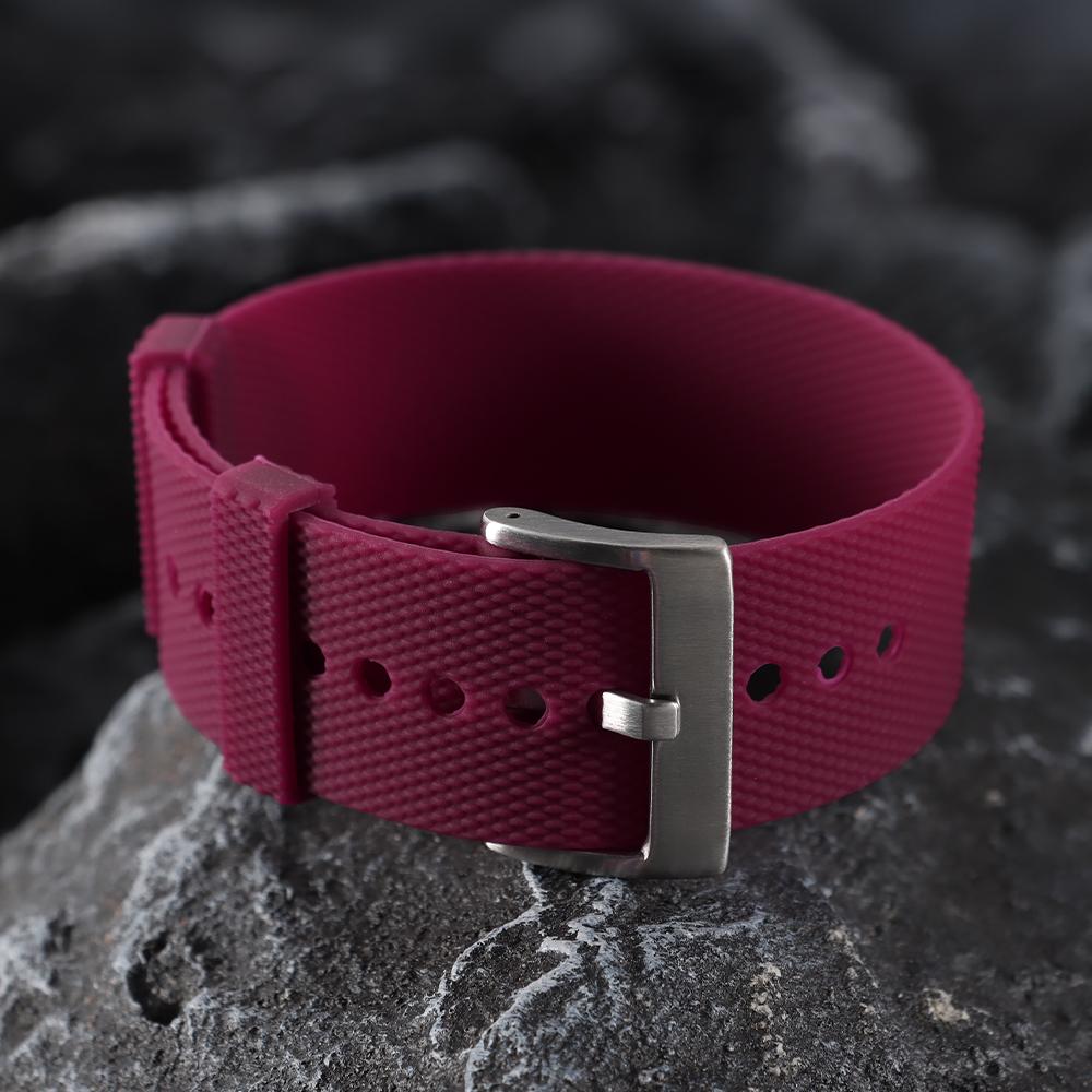 20mm 22mm Jednodílný silikonový řemínek k hodinkám Gumový řemínek k hodinkám Sportovní módní náramek pro Tudor Černá Hnědá Náhradní řemínky
