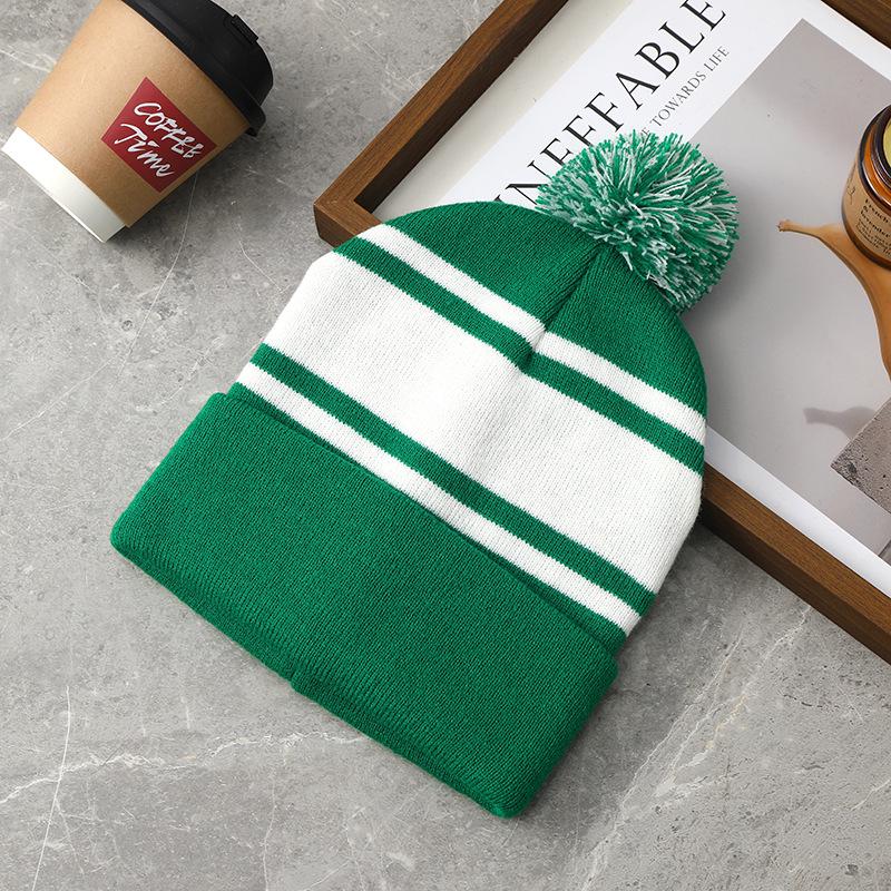 

Women s Cross-Border Knitted Wool Hat - Jacquard, Versatile, Loose Fit, Ear Protection, Warm Outdoor Winter Cap зелёный