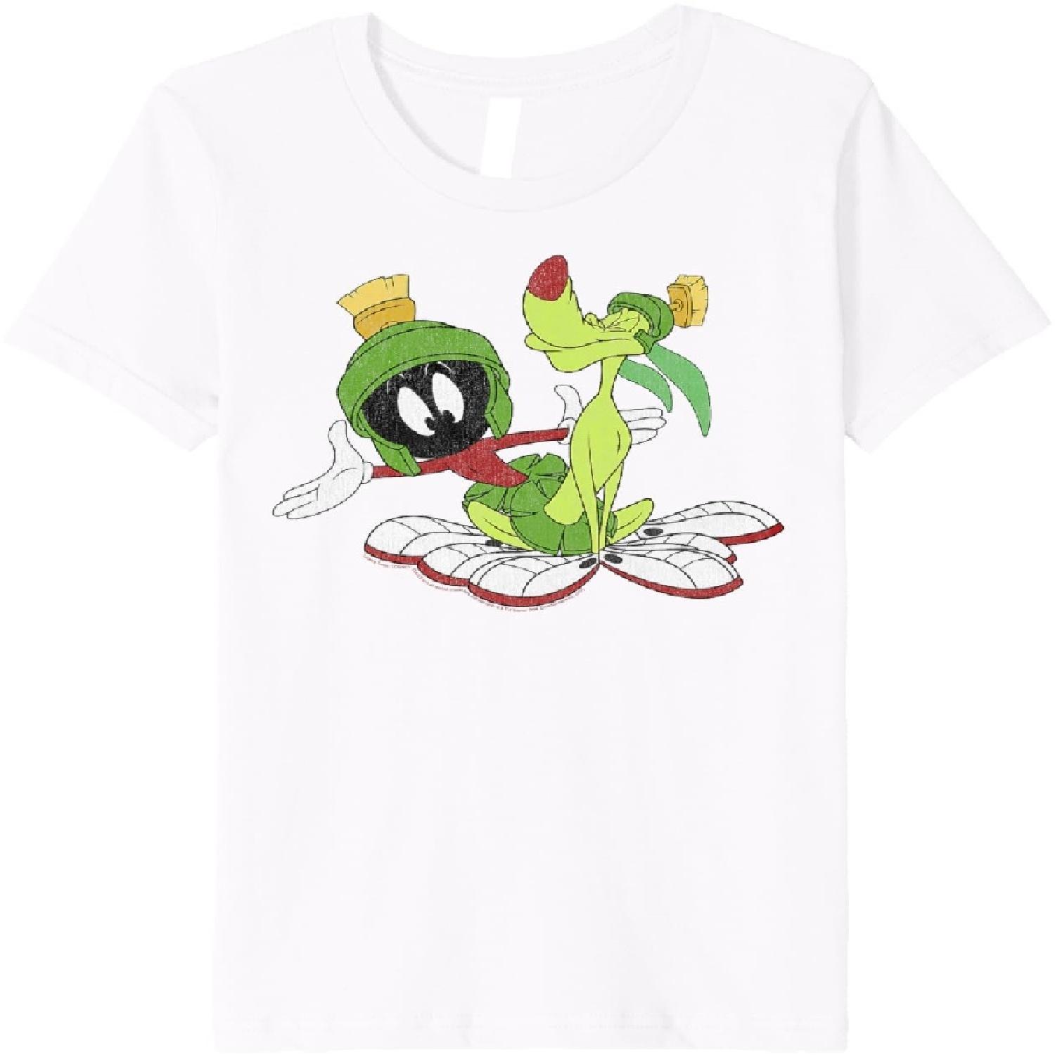 Kids Looney Tunes Marvin The Martian And K-9 Portrait Premium T-Shirt S