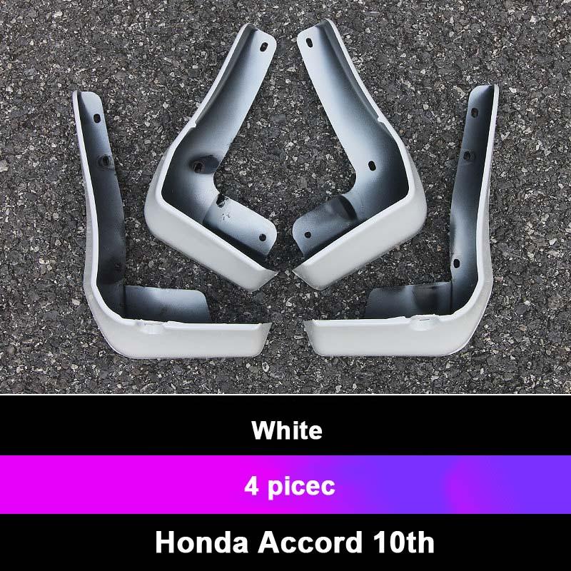 

4Pcs Mud Flaps Fits For Honda Accord 2018 2022 X 10th Gen Mudflaps Splash Guards Mudguards Fender Car Accessories білий