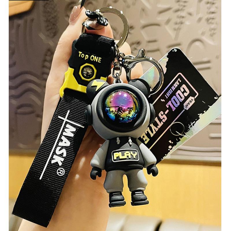 

Новый металлический брелок с изображением медведя-молнии, кукла, прекрасная автомобильная сумка, брелок для ключей для девочек и мальчиков, вязаный ремешок для влюбленных, подарок