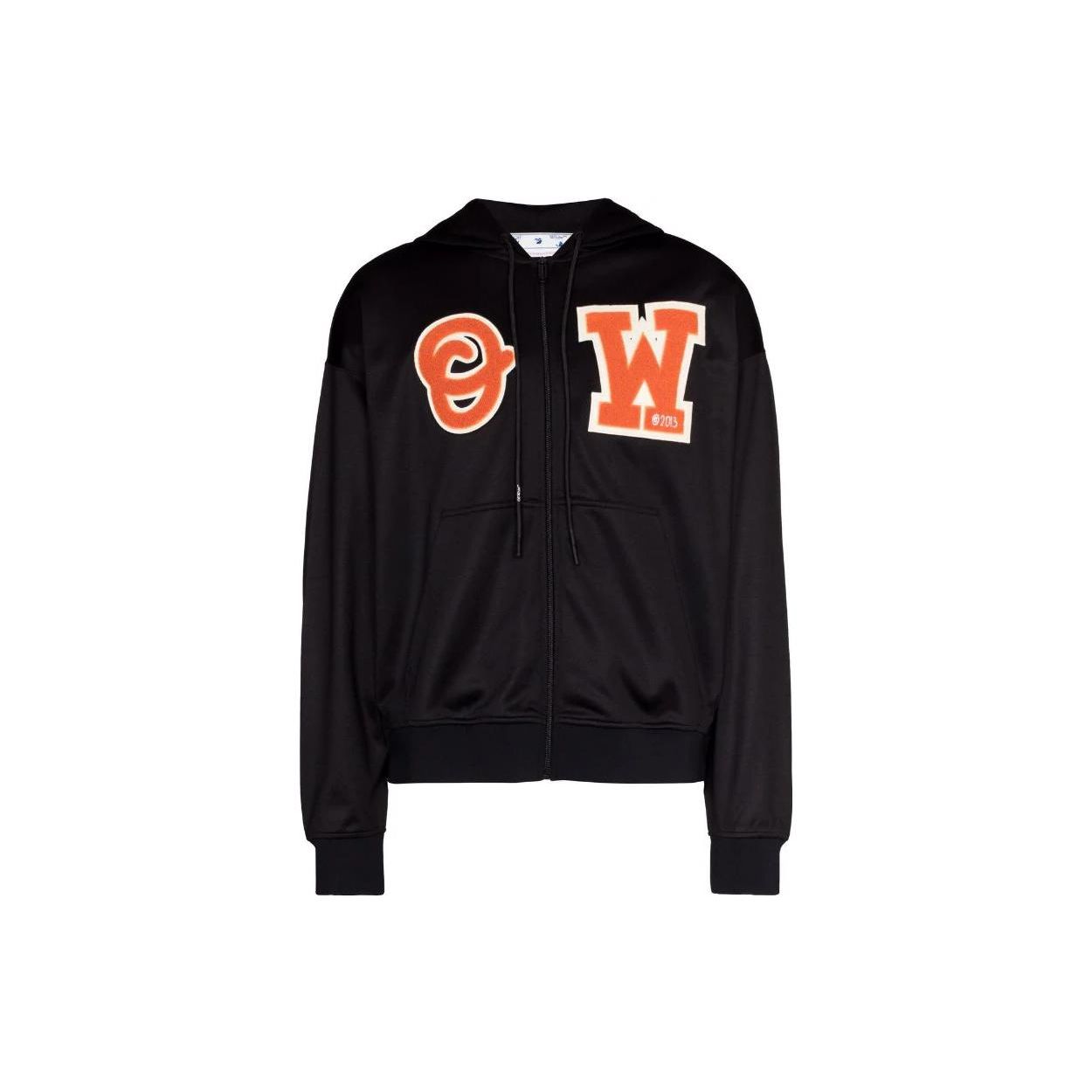

OFF-WHITE Skate Zip-Up Hoodie Jacket Loose Fit Men Tops Black OMBE015C99FLE0031020