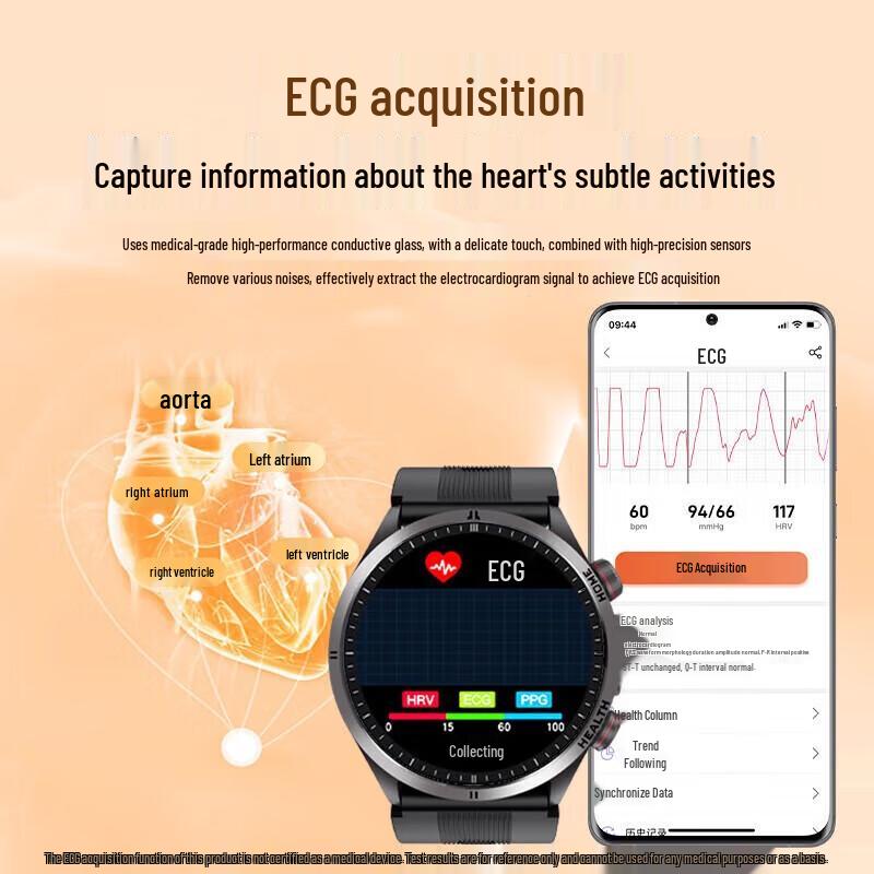 Medical Grade Smart Watch with Air Pump Blood Pressure & ECG (CN version)