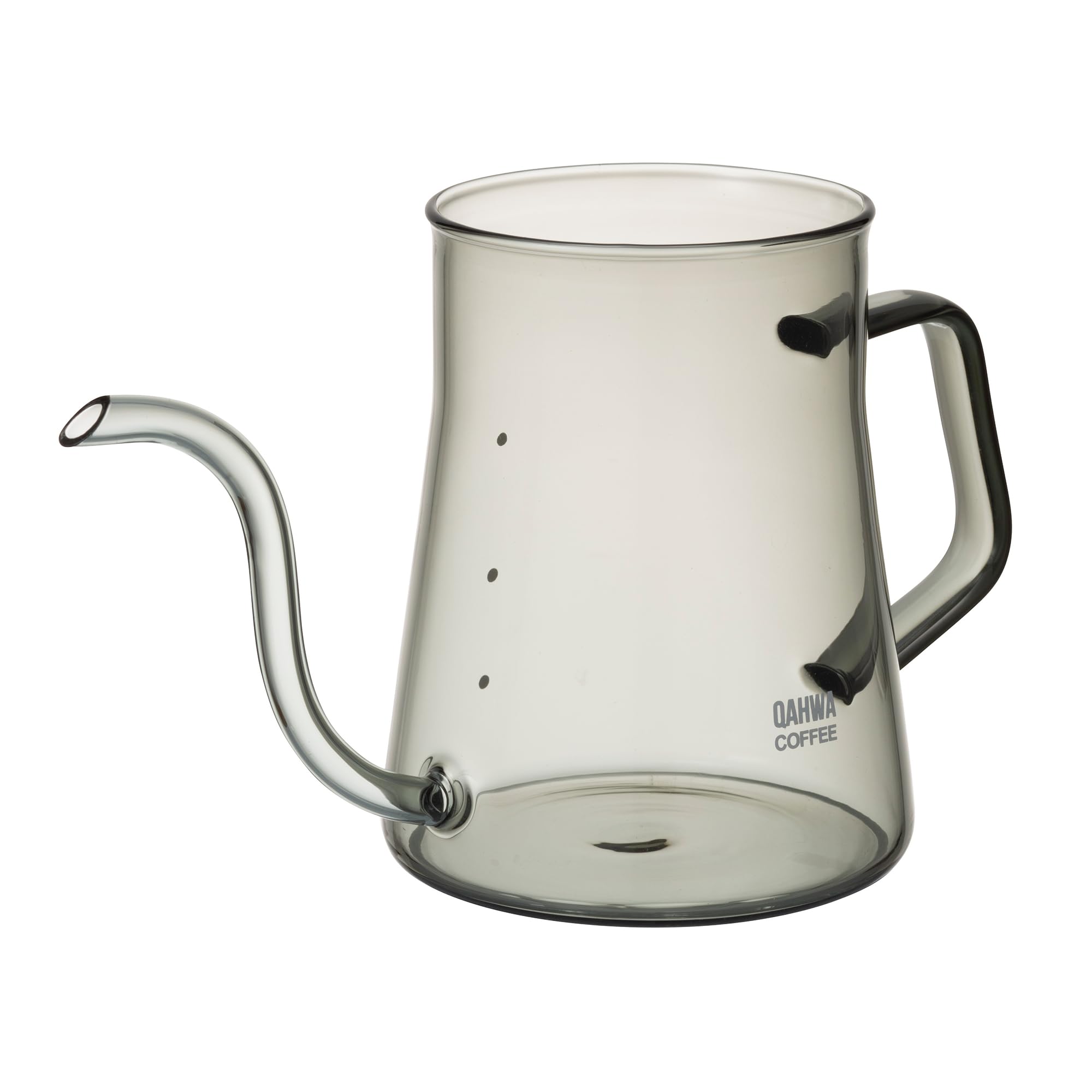 QAHWA Coffee Narrow Drip Microwave and Dishwasher Glass Coffee CB Japan Pot, Mouth, Kettle, 300ml, Safe, Heat-Resistant Kettle,