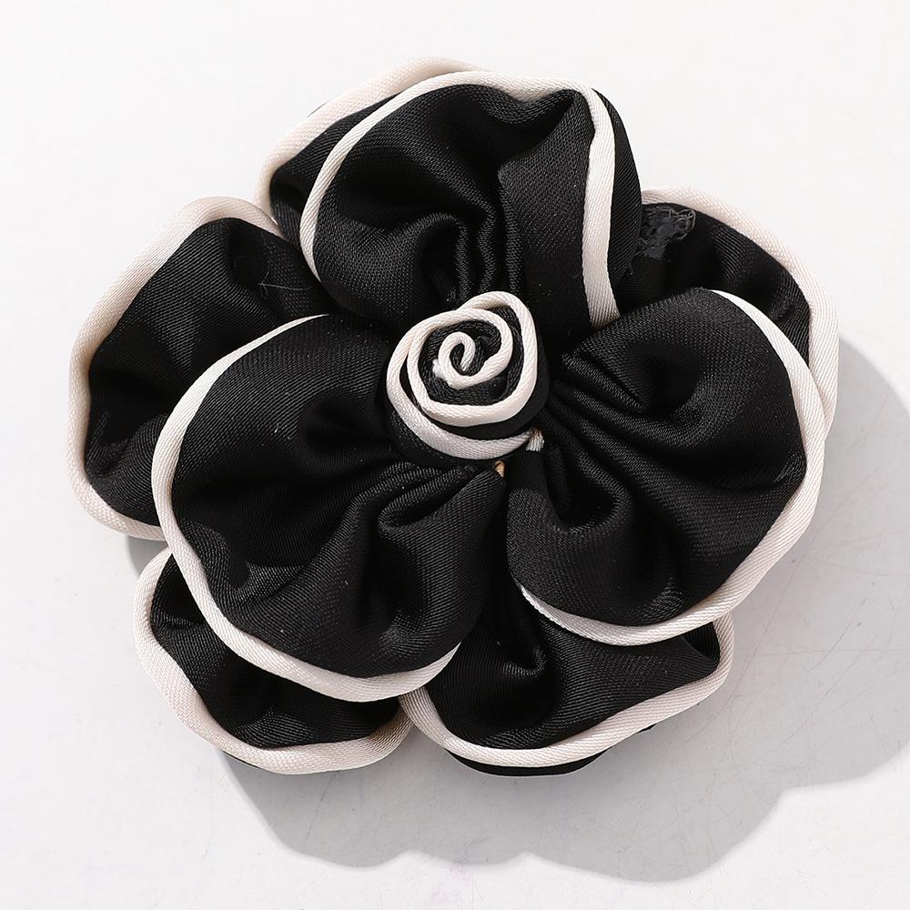 1 Pcs Black Beige 3D Small Fragrant Floral Accessory Patch DlYClothing Headwear Headband Accessories 8.2CM