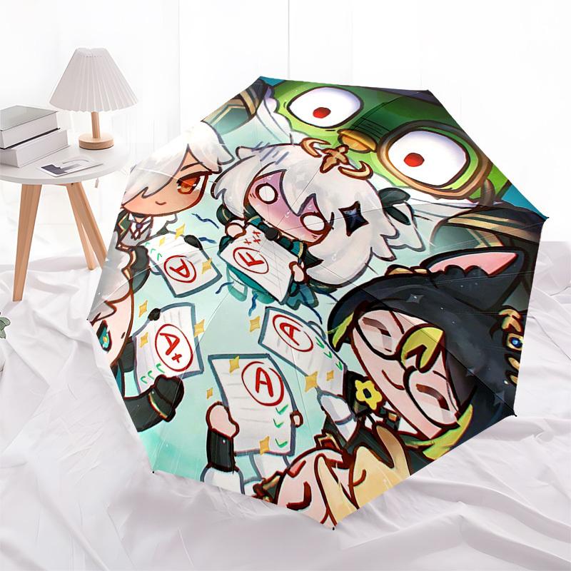 1pc Outdoor Umbrella with Anime Characters - Automatic Opening/Closing, Portable 3-Fold Design, 8-Rib Iron Frame - Perfect Gift for Fans, Travele
