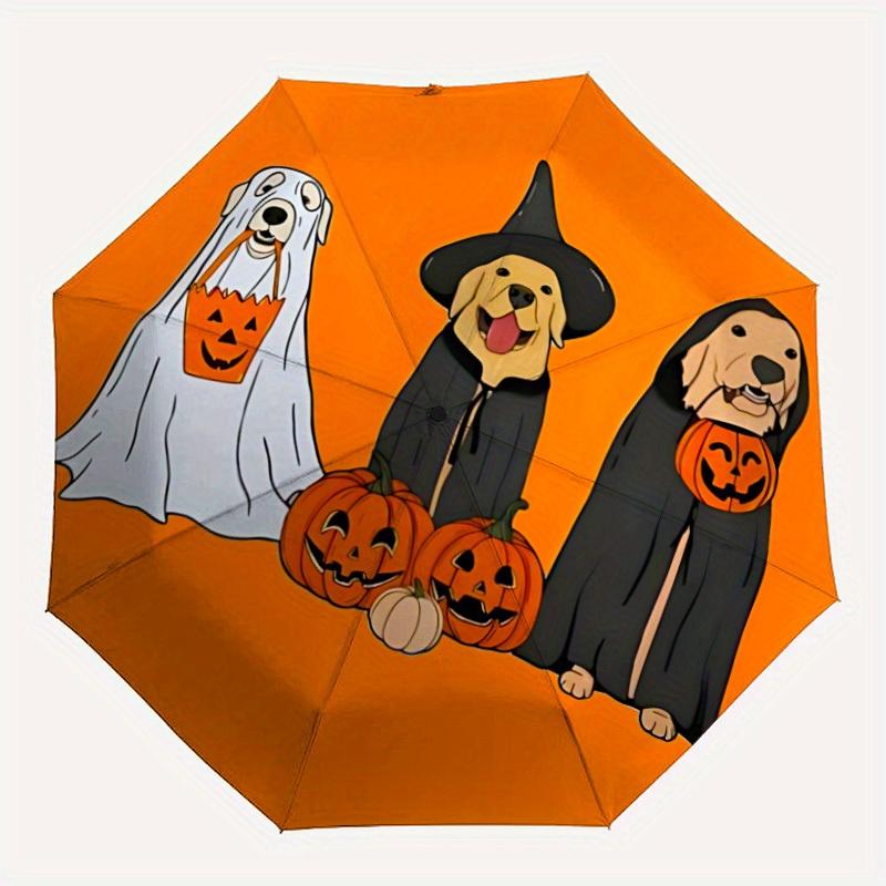 

1pc Halloween Dogs Automatic Open/close, All-Season Portable Folding Umbrella for Friends, Travel, Everyday, Events yy250812219