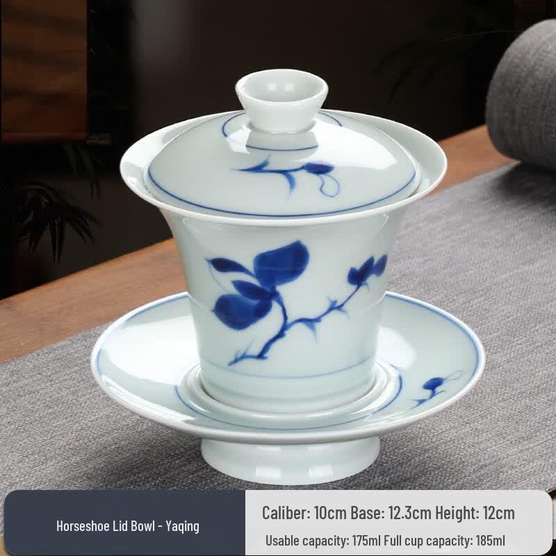 Blue and White Porcelain Gaiwan Tea Set