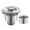 Kitchen Sink Drain Plug Stainless Steel Basket Strainer Sink Stopper Universal