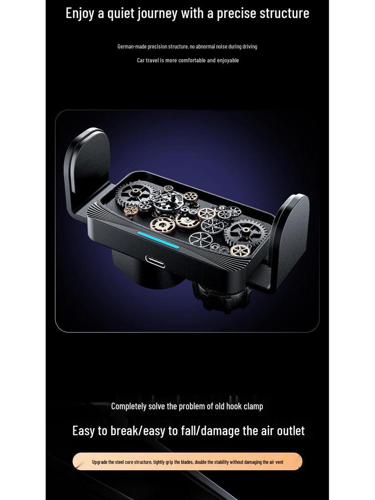 Universal Electric Car Phone Holder with Air Vent Clamp