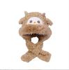Ensemble Bonnet et Écharpe en Peluche de Mouton pour Femme - Épais, Chaud, Mignon, Protection contre le Froid Style Lei Feng